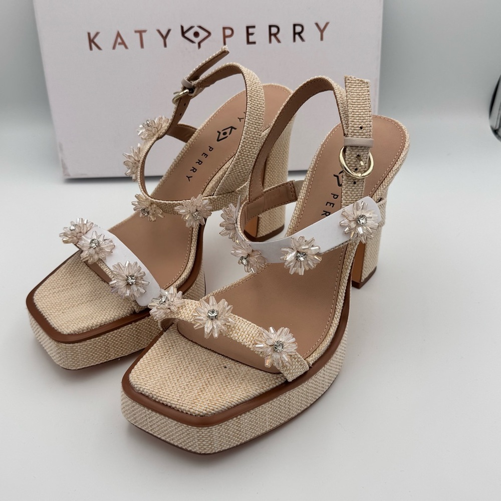 NEW in box. Size 9 The Steady Flower Sandal by Katy Perry